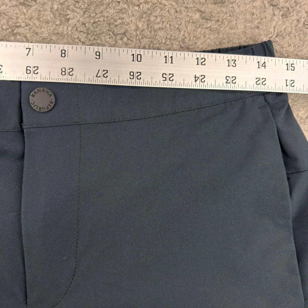 Banana Republic Mens Tech Pants Trousers Navy Blue t Stretch Comfort Size 28x30‎